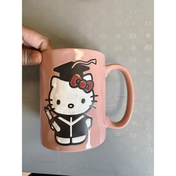 Silver Buffalo LLC Other - Hello Kitty Graduation, 17 oz. Pink Ceramic Coffee Mug - NEW -‎